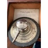 Good quality boxed ship's Bearing Correctror engraved Captain H Brown