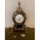 Good quality Boulle work bracket clock