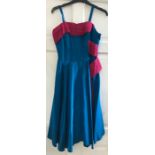 Vintage dress 1950's, waist measurement 36cms laid flat. length from shoulder strap 99cms approx.