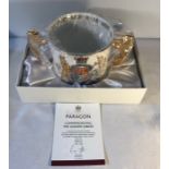 A Paragon porcelain loving cup commemorating The Golden Jubilee, of HM Queen Elizabeth II 1952-2002,