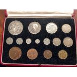 George VI specimen coins x 15 in original case