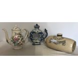 Aynsley Pembroke coffee pot. blue and white Chinese dragon pattern teapot and a Doulton bed