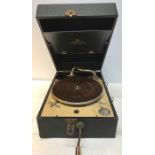 Decca 10 salon portable wind-up gramophone.