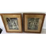 Two 19thC gilt framed prints, 24 x 17cms.