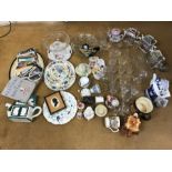 Miscellaneous boxed lot to include Sadler decorative tea pots, Masons plates drinking glassware,