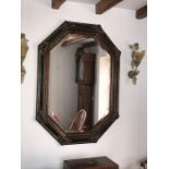 Large modern decorative wall mirror, 110cms x 81cms
