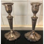 Pair silver candlesticks