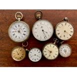 Seven various pocket watches inc. silver