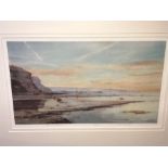 Framed oil on board French coastal scene, signed indistinctly L.L. 15 x 21cms.