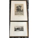 Two Norwich School etchings, Catherine Maud Nichols R.E 1847-1923 (born Norwich) signed l.r. 27.5