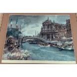 Limited edition Russell Flint print "Venetian Festival" signed in pencil 47.5 x 61 cm