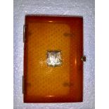 Good 19th c tortoiseshell gold pique aide memoire