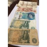 Five British bank notes including John Bradbury £1, JB Page £1, JS Fforde ten shilling, £5 AK01