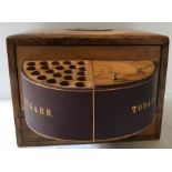 19thC walnut cigar box.