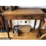 A 19thC oak tea table.