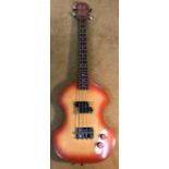 Ray Hutty custom electric bass guitar.