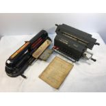 Cheque writer, Protectograph by Halsby & Co together with a Block & Anderson Ltd. Facit mechanical