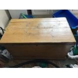 A pine blanket box,. 101 x 56 x 59cms h.