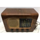 PYE walnut cased radio.