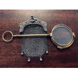 Lorgnette and small mesh finger purse