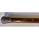 A good quality silver topped cane inscribed to top, To William Scott esq. 1853. Regard inscribed