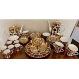 Royal Crown Derby tea and coffee services for 6 people with 5 cabinet bon bon dishes