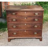 Yorkshire chest of drawers with 4 long drawers c1800