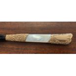 Umbrella with Mother of Pearl handle with 14k rolled gold handle