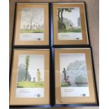 Four framed prints by Vincent Brooks, Day and Son Ltd, 46 x 29cms.