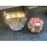 Two glass lamp shades. good condition