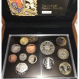 A Royal Mint 2009 UK Executive Proof 12 coin set including Kew Gardens 50p, original case with