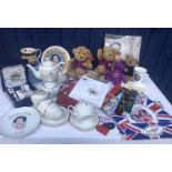 Royal items commemorating Golden Jubilee of Queen Elizabeth II 6th February 2002, including Wedgwood