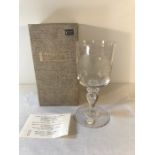 Whitefriars Limited Edition, 90 of 100 commemorative goblet, Birth of Sir Winston Churchill 1874-