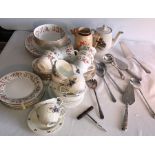 Miscellaneous lot to include Royal Cauldon tea service, Royal Vale tea and dinner service, plated