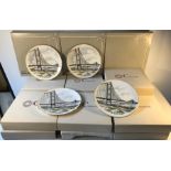 Caverswall, Humber Bridge decorative wall plate 9'' x 16.