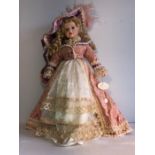 Hand painted porcelain doll from the Knightbridge collection, Evelyn. H - 63cms.