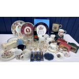 Royal Commemorative glass, ceramics, die cast etc celebrating various Royal occasions.