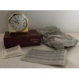 Wehrle Viscount miniature mantle clock, unused retail boxed, approx 5.3cms t.