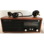 Roberts RM20 teak cased radio. Serial number 28825.