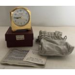 Wehrle Latino mantle clock, unused retail boxed, approx 6 cms t.