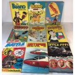 A collection of The Beano books, including 1970, 72, 73, 74 and 76, A Dandy book and others. (9)