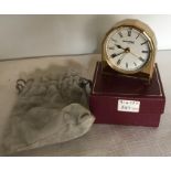 Wehrle Cynthia mantle clock, unused retail boxed, approx 5.5cms t.