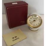 Wehrle Gala miniature mantle clock, unused retail boxed, approx 6.2 cms t.