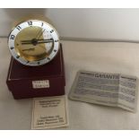 Wehrle Bambino miniature mantle clock, unused retail boxed, approx 6 cms t.