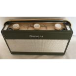 Roberts R303 portable transister radio, green case.