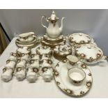 Royal Albert Celebration pattern dinner & tea set. 58 pieces.