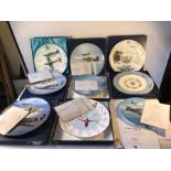 Collection of 9 Coalport commemorative plates WWII and RAF.