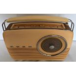 Bush bakelite, brown sides, portable radio.