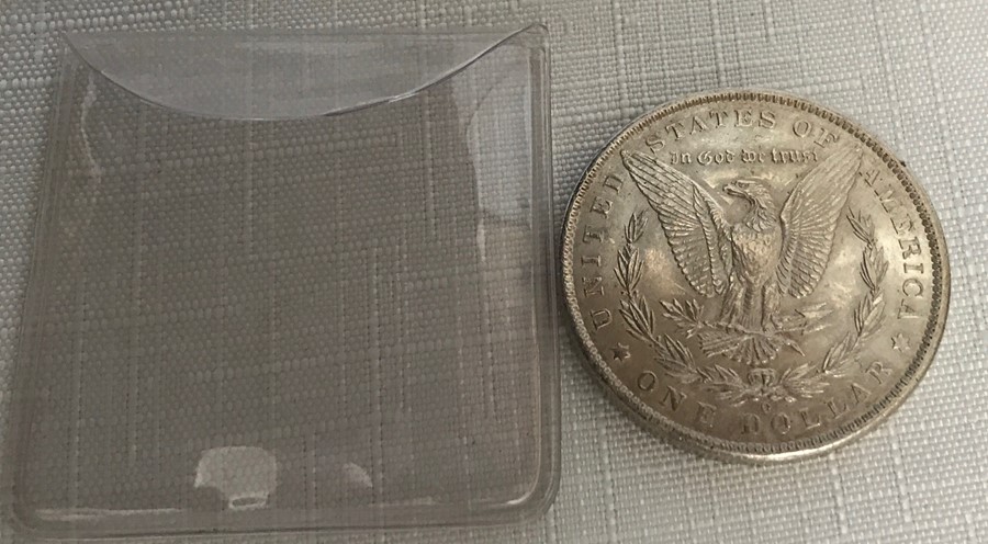 An 1885 USA silver morgan dollar, 0.865 ozt. - Image 2 of 2