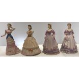 Four Coalport ladies in good condition. Beau Monde Georgina, Rachel, Laura x 2.